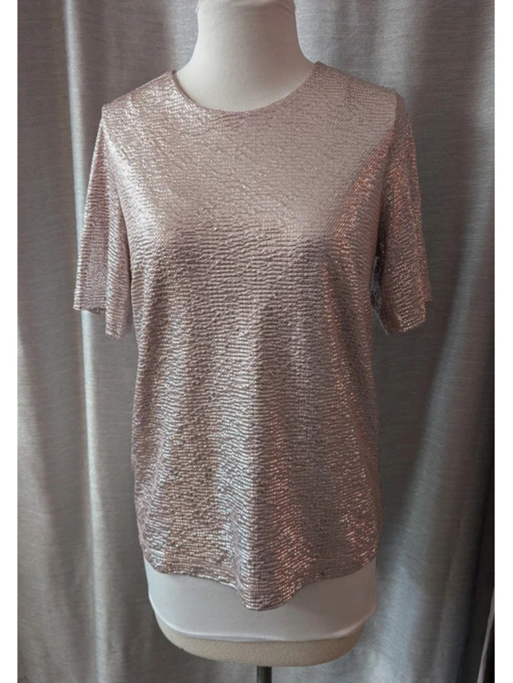 Champagne Silver Shiny Top S